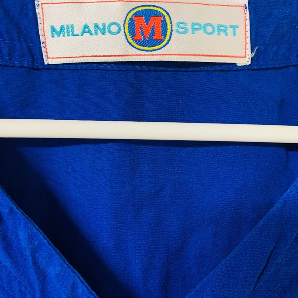 New 🌟 Milano Sport Royal Blue Button Down Top - Picture 4 of 4